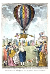 「1784年9月15日、砲撃場からルナルディ氏と一緒に上昇した熱気球