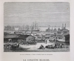 ミシシッピ川のほとり-「Le tour du monde」第2学期に掲載。1876
