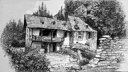 ルルドにあるベルナデット・スービロウス（1844-1879）の家。