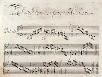 G・F・ヘンデルの器楽曲組曲の譜面のタイトルページ