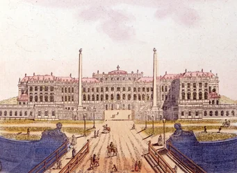 ショーンブルン城の眺め（オーストリア・ウィーン、旧オーストリア皇室の住居）1820年の刻印