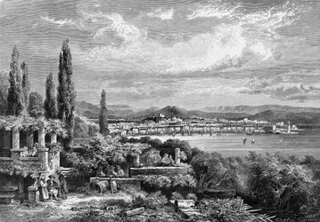 トリエステの街の風景（オーストリア時代）1885年の刻印