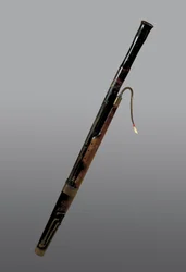 管楽器。18世紀のファゴット。バルセロナ音楽博物館。
