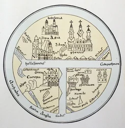 11世紀ライプツィヒ写本の世界地図