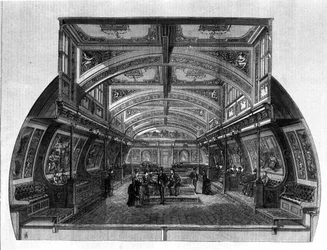 ヘンリー・ベッセマー（1813-1898）が考案した船酔い防止用のボート。