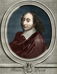 フランスの物理学者、数学者、作家であるBlaise Pascal（1623-1662）の肖像。