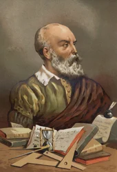 Petrus RamusまたはPierre de La Rameeの肖像 人格者、数学者、哲学者（Cuts, Oise