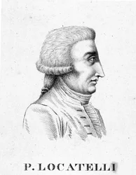 Pietro Antonio Locatelliの肖像。イタリアのヴァイオリニスト、作曲家（ベルガモ