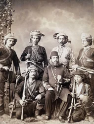 バトゥム（またはバトゥミ）のグルジア人戦士たち グルジアの都市、アジャリアの首都