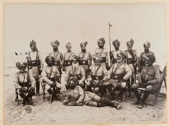 1885年の第9ベンガル騎兵隊のインド将校