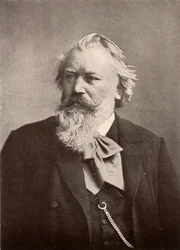 ヨハネス・ブラームス（1833-1897）ドイツの作曲家、ハーフトーン（プリント）