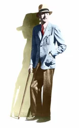 アメリカの作家、ダシール・ハメット（1894-1961）の肖像。