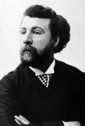 フランスの詩人・劇作家、エドゥアール・パイロン（1834-1899）の肖像。