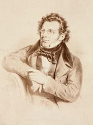 フランツ・シューベルトの肖像 1860年代頃（版画）