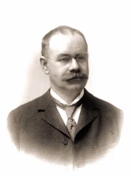アメリカの統計学者、ヘルマン・ホレリス（1860-1929）の肖像。