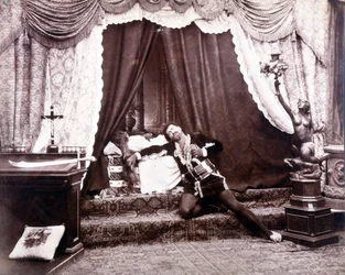 イタリア人テノール歌手フランチェスコ・タマーニョ（1850〜1905）の肖像（ジュゼッペ・ヴェルディ作曲「オテロ」終幕にて