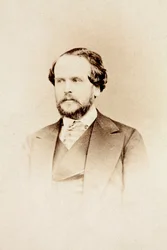 イタロ・ガルドーニの肖像、1860年頃（モノクロ写真）