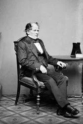 アメリカの気象学者・海洋学者Matthew Fontaine Maury（1806-1873）の肖像 年1860年