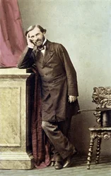 イタリアの作曲家ジュゼッペ・ヴェルディ（1813〜1901）の肖像。