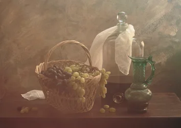 ヴィンテージのブドウの静物画