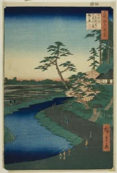 芭蕉関口椿山荘（名所江戸百景より）