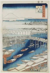 晴れた後の雪、日本橋、1856年5月