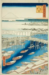 Ｃェアｒ ウェアてぇｒ あｆ手ｒ Ｓのｗ あｔ 日本 Ｂ理ｄげ （日本橋 雪晴れ）、 ｆろｍ テェ セリエｓ ”尾根 分ｄレｄ ファもうｓ ヴィエｗｓ おｆ 江戸 （名所 江戸 百景）”