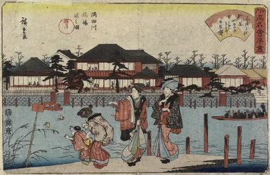 1830年から1844年まで、レストランやなぎや橋で隅田川を渡った