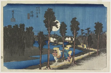夕暮れシーン、沼津、c。 1833
