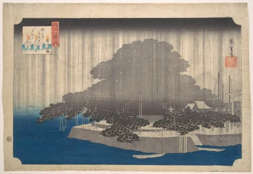 唐崎の松の夜雨