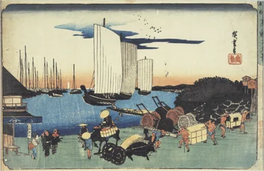 『東都名所』シリーズより「高輪の夕景」
