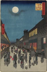 1857年9月猿若町の夕景