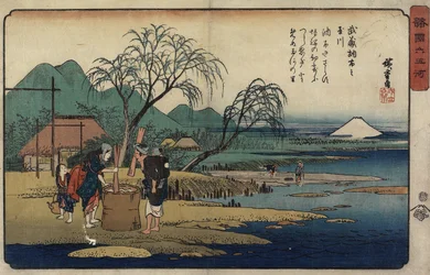 武蔵道長府のジュエル川、1835〜1837年