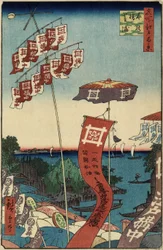 Kanasugi Bridge, Shibaura, July 1857