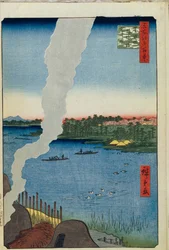 隅田川の窯とはしばフェリー江戸百景1856-1858