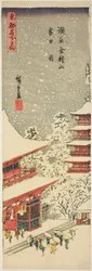 東都名所図会』より「雪降る浅草金龍山摂中之図