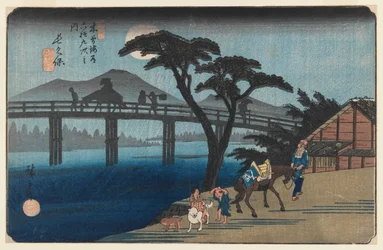 長久保28号、紀要街道69駅から1835-40年（版画）