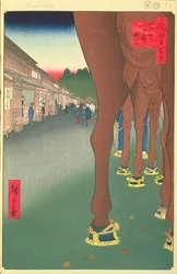 内藤新宿、四谷、シリーズ86江戸百景、江戸時代、安政、1857年（版画）
