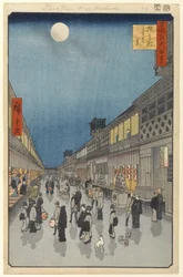 1856年江戸百景更若町夜景1856年（版画）