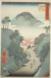 岡部：宇津山蔦の細道（岡部、宇津の山蔦の細道） 縦の東海道とも呼ばれる「五十三次名所図会」シリーズ 22