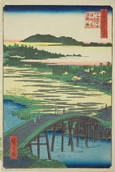 名所江戸百景No.116「姿見橋・面影橋・高田の砂利場