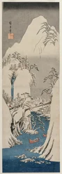 雪の中の富士川、1841年。