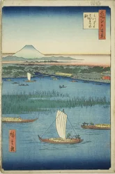 名所江戸百景 三股別の淵