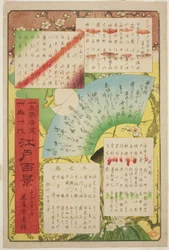 『名所江戸百景』の表紙と目次