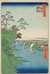 名所江戸百景 鴻之台・利根川風景』No.95