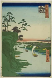 名勝江戸百景』より「鴻之台・利根川風景