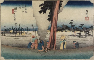 冬の風景、浜松、c。 1833
