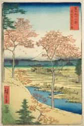 「富嶽三十六景」より 東都目黒夕陽ヶ丘