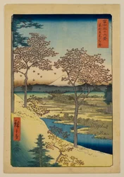東都目黒夕日岡、「富士三十六景」より
