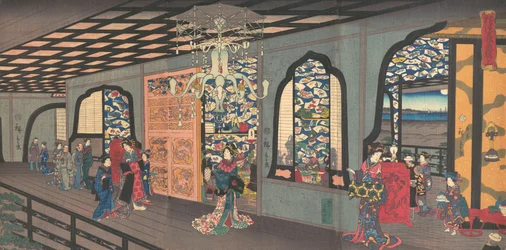1860年4月、横浜の雁木屋茶店の上階。